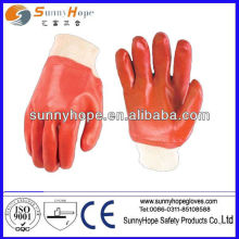 knit PVC coated gloves for oil-resistant PVC gloves